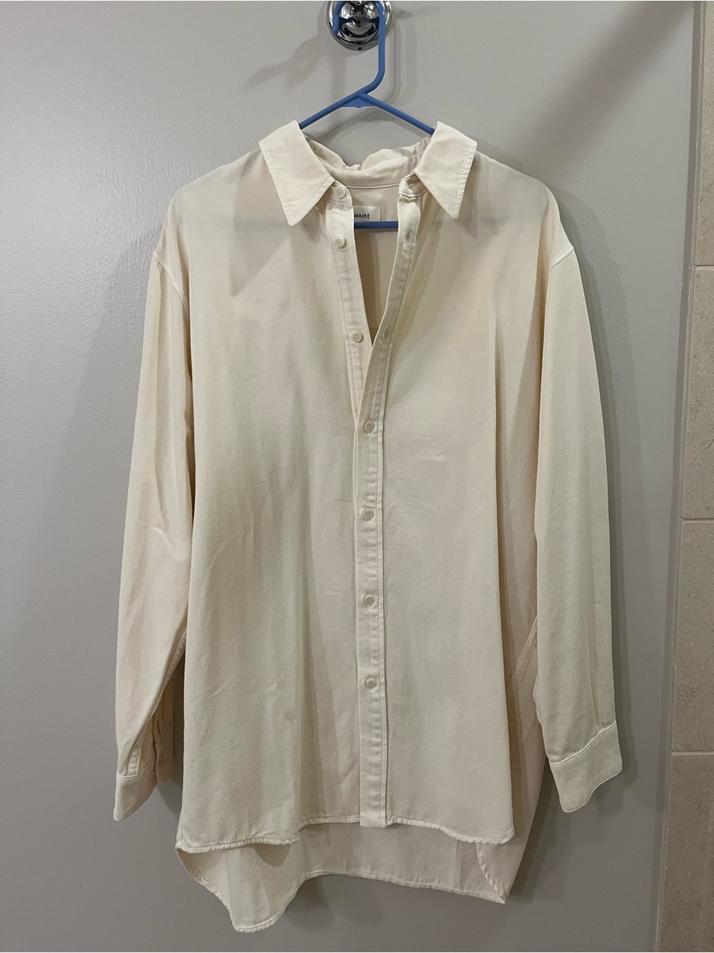 Lemaire Cream Oversized Button-Down Shirt